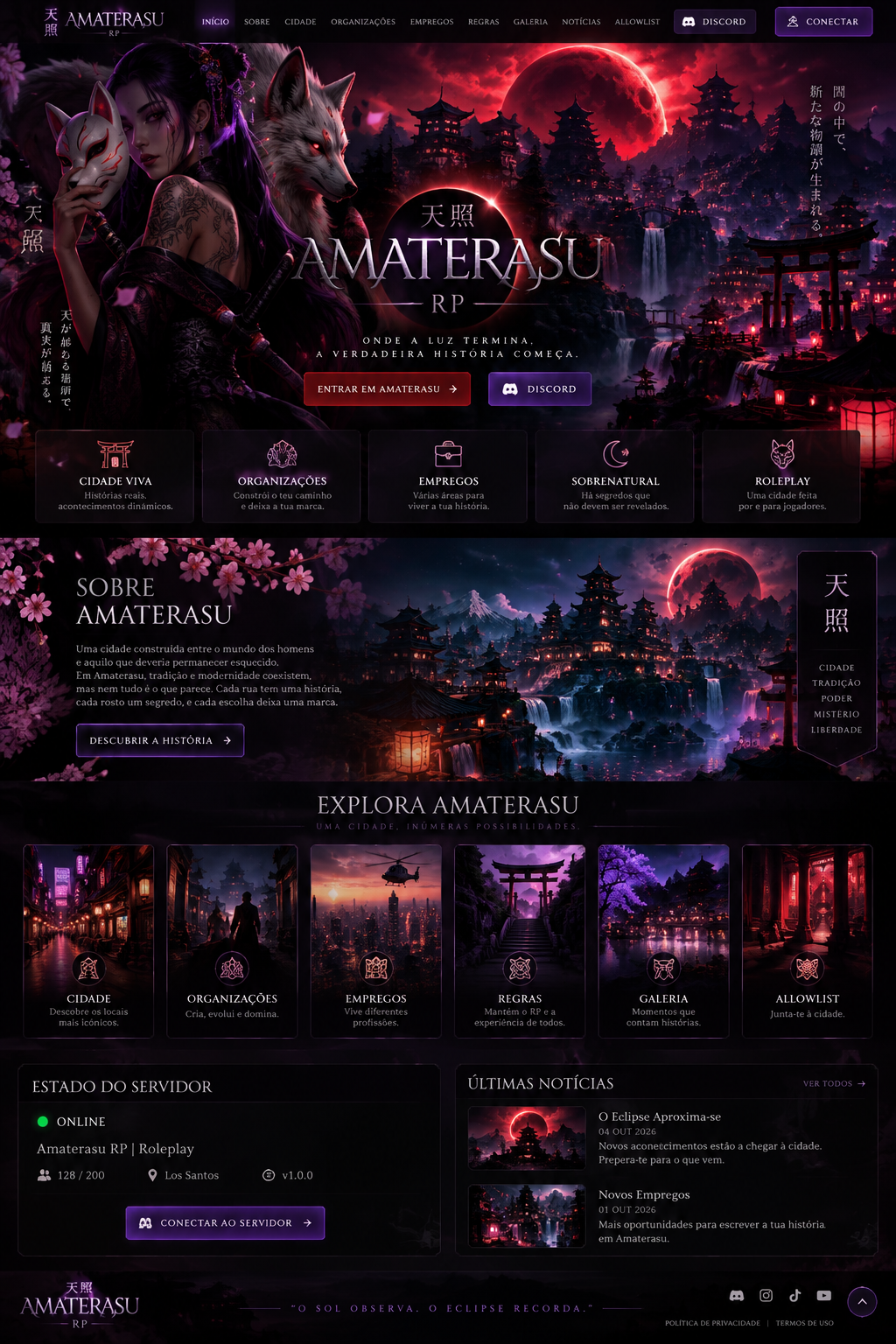 Protótipo visual da Amaterasu
